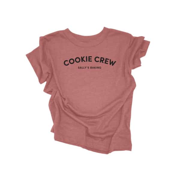 mauve cookie crew kids shirt.