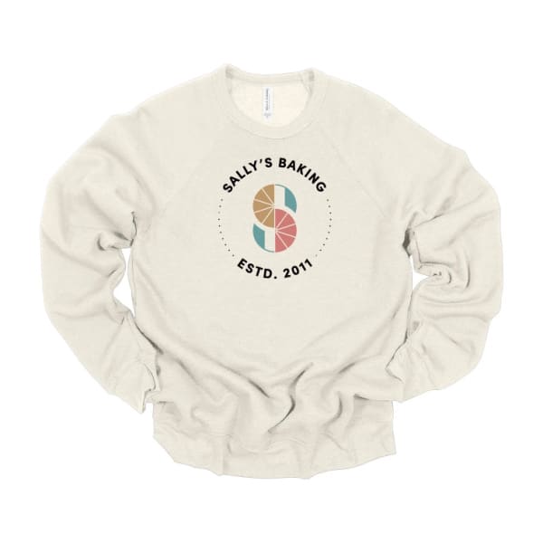 natural sally's baking logo crewneck sweatshirt.