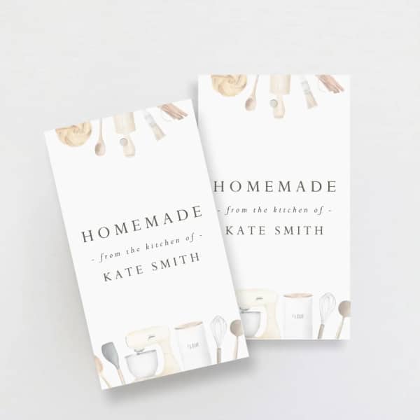 personalized "from the kitchen of" tags.