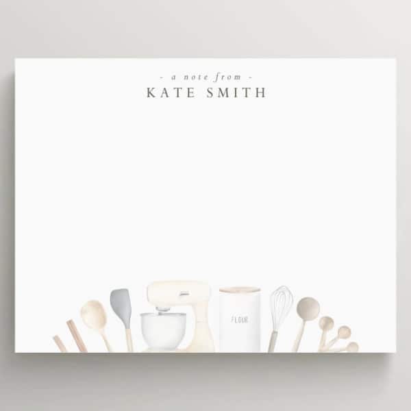 personalized baking notecards.