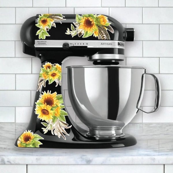 sunflower decals for stand mixer.
