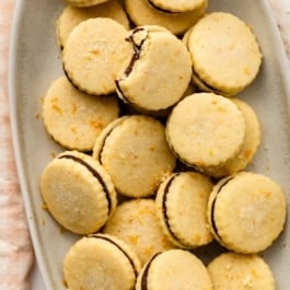 chocolate orange sandwich cookies.